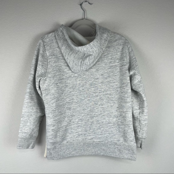 Madewell Light Gray Side Slit Hoodie Sweatshirt Pullover - Picture 5 of 8